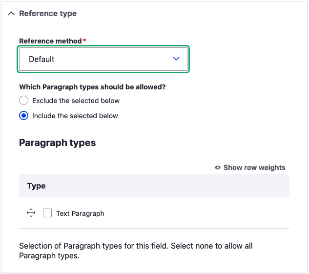 add reference method and paragraph type