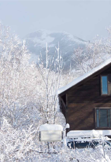 annupuri chalet with niseko annupuri mountain behind (annupurichalet.com)
