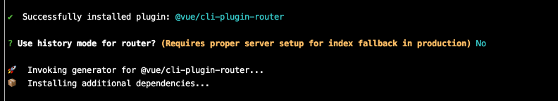 Vue CLI message about history mode when adding vue router