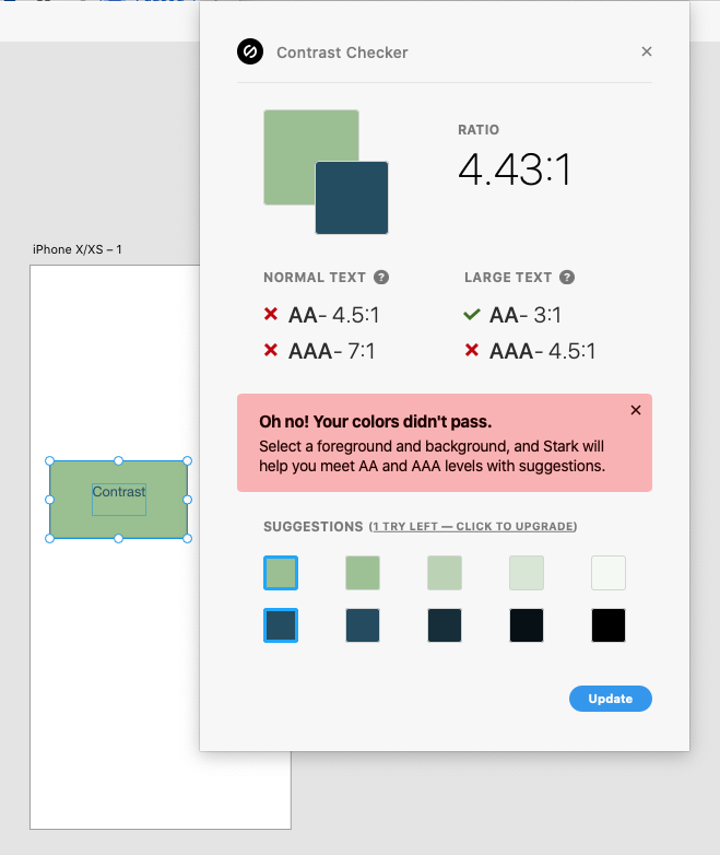 Sketch Color Contrast Analyzer Plugin | Sketch Elements