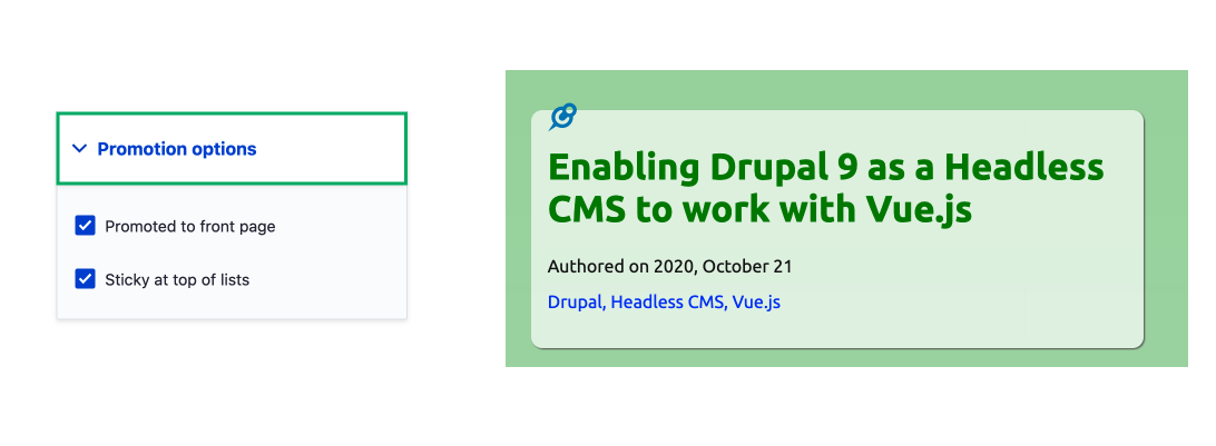 publish options sticky checkbox in drupal with result of custom theming