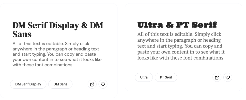 example of font pair from fontpair.co website