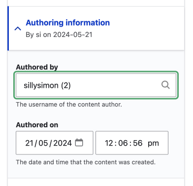 author reference field on node edit form