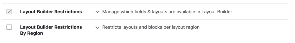 un enabled layout builder restrictions by region