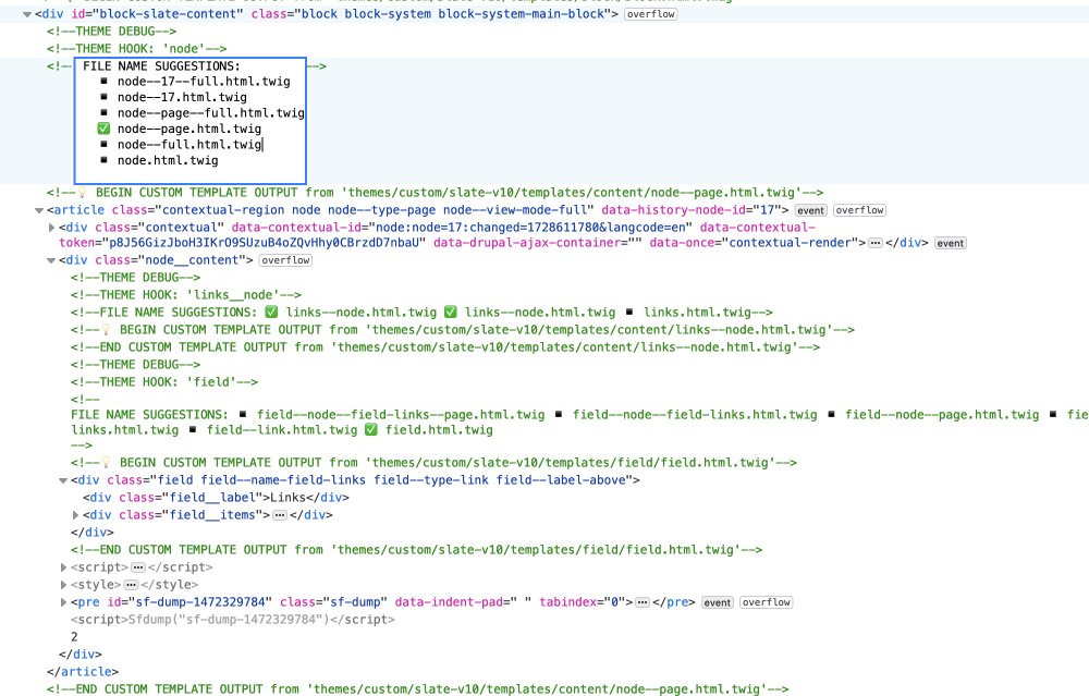 node template suggestions
