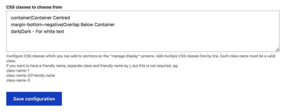 add classes available for class list option