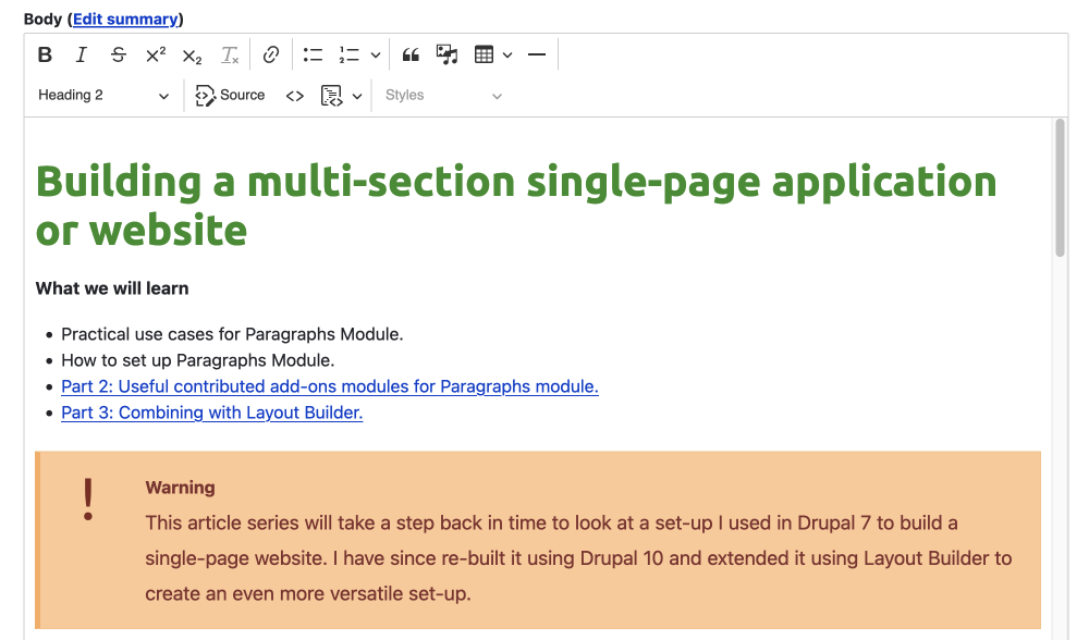 ckeditor drupal with custom styles
