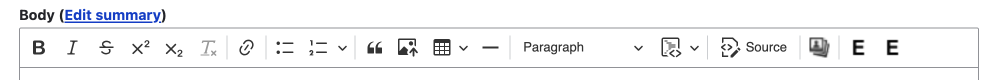 multiple E entity embed icons in CKEditor toolbar