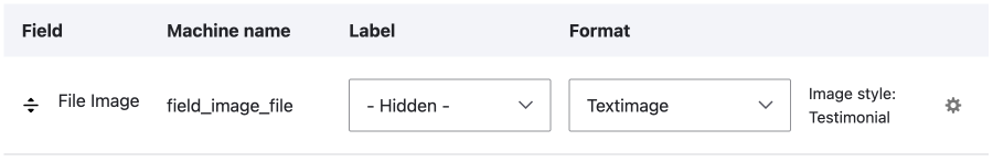 manage display textimage format