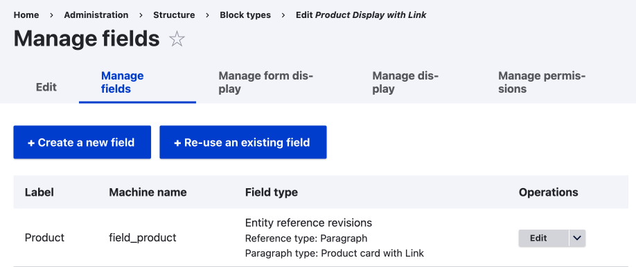 block type with reference field paragraph type